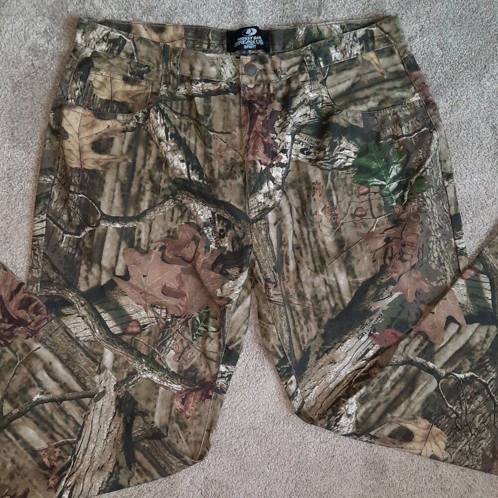 Mossy Oak Break Up Infinity Camo Hunting Pants Men's 38x30 Cotton Outdoors